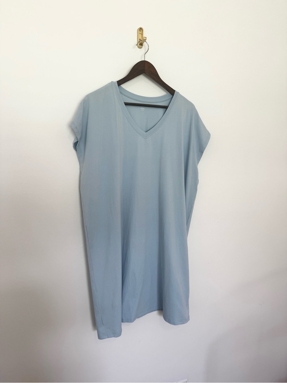 Eileen Fisher Organic Cotton Stretch V-Neck Tunic Top - XL